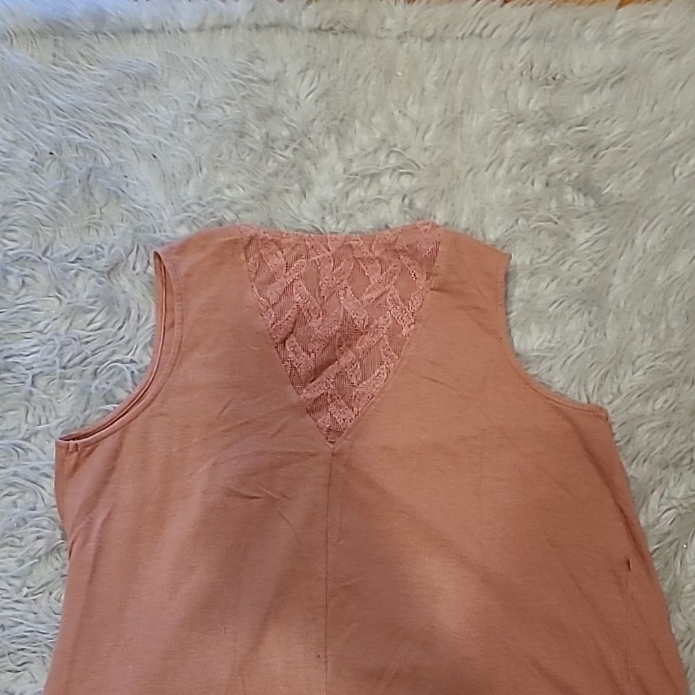 Roxy womens dusty rose long cotton and lace waist tied‎ vest size small - Picture 6 of 7